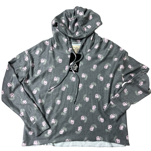 NWT CHASER COZY KNIT LONG SLEEVE CROPPED HOODIE - Picture 2 of 6